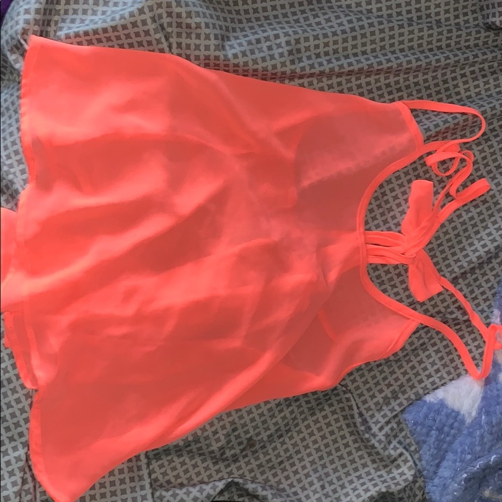 Crop top and halter top with back out